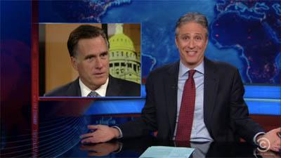 Jon Stewart rips Romney for flip-flops