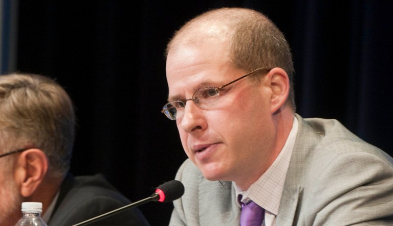 Max Boot speaks at an event.