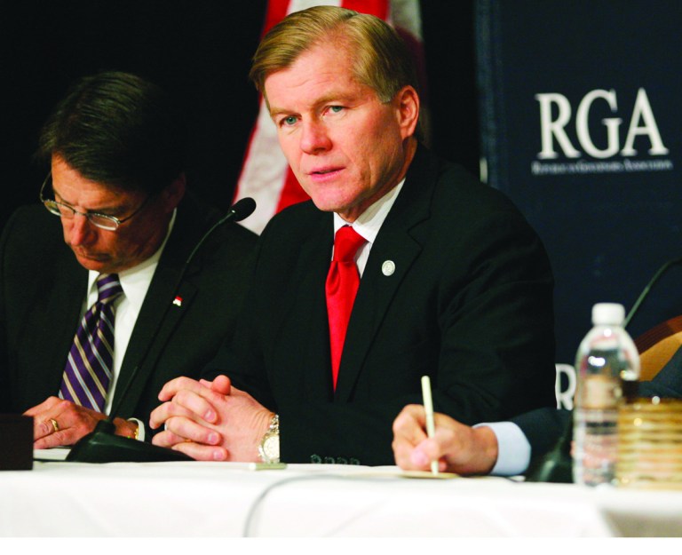 Virginia Gov. Bob McDonnell said he cut the hours of about 10,000 state employees in order to comply with a provision in the Patient Protection and Affordable Care Act. (AP Photo/Ronda Churchill)