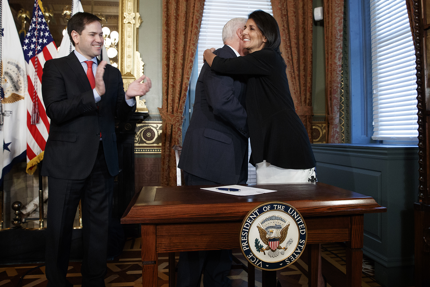 Former rival Marco Rubio appears at White House with Trump