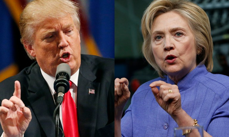 It's the first time Trump has led in the survey since tracking started in June. (AP Photo/Steve Helber)