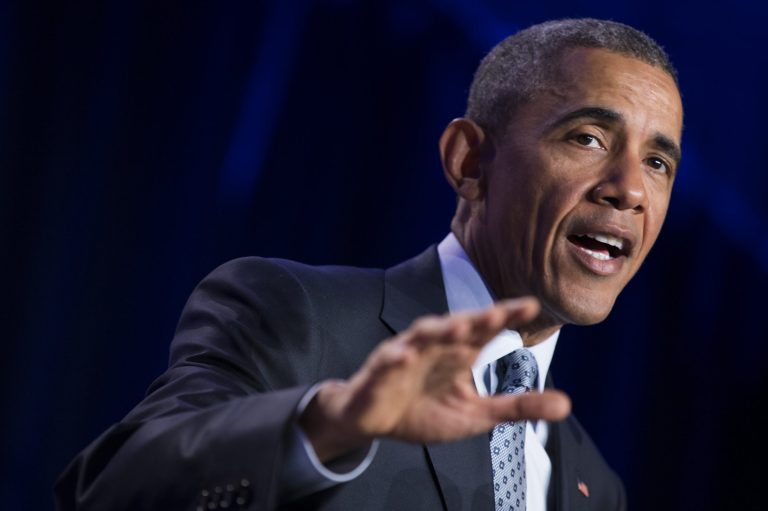 President Obama, in a fiery speech to Democrats Friday, accused Republicans of trying to 
