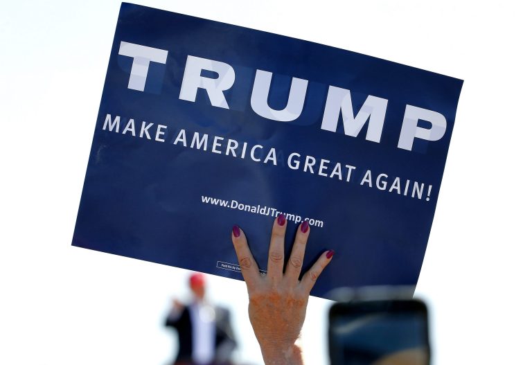 A new poll shows that the appearance of Donald Trump's name has the ability to sharply polarize voters. (AP Photo/Matt York, File)