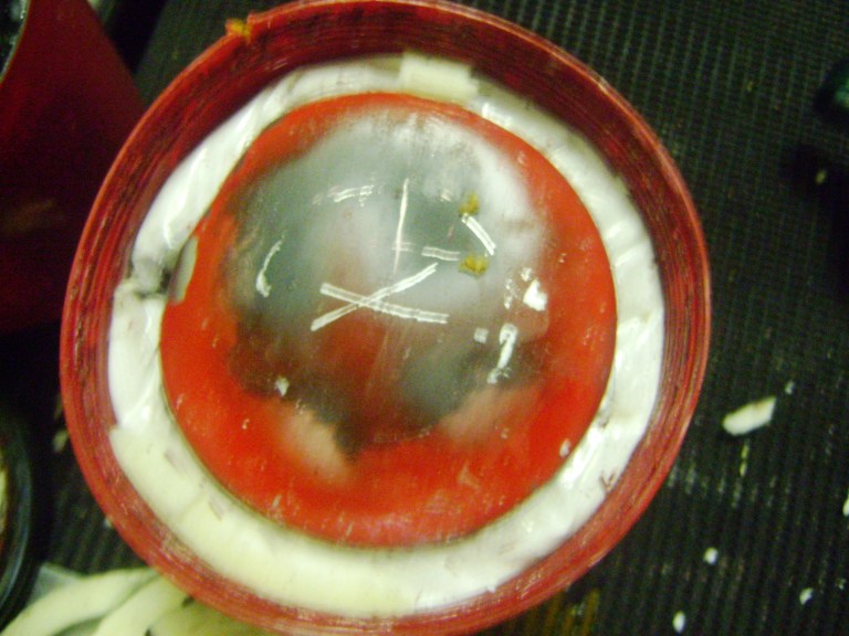 Closeup of a jar of stew filled with cocaine found by authorities at Dulles International Airport. (Photo: U.S. Dept. of Homeland Security)
