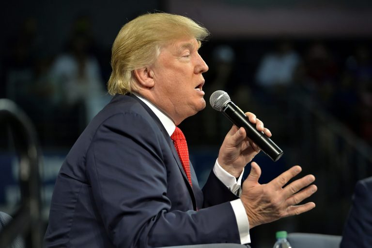 Two Republican consultants quietly launched a super PAC aimed at taking Republican presidential candidate Donald Trump down. (AP Photo/Richard Shiro)