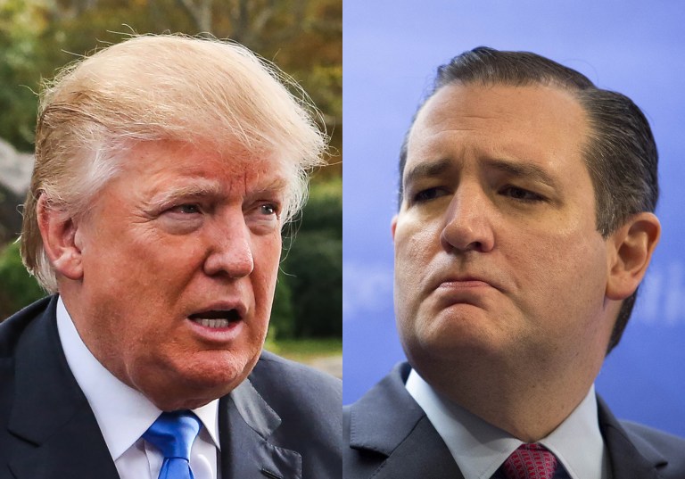 New theme this weekend: Trump vs. Cruz. (Bloomberg photos)