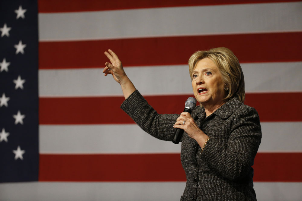 Clinton dismisses Sanders’ surge, brushes off Biden dig