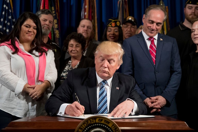 President Trump promoted one person and selected three new members for his administration. (AP Photo/Andrew Harnik)