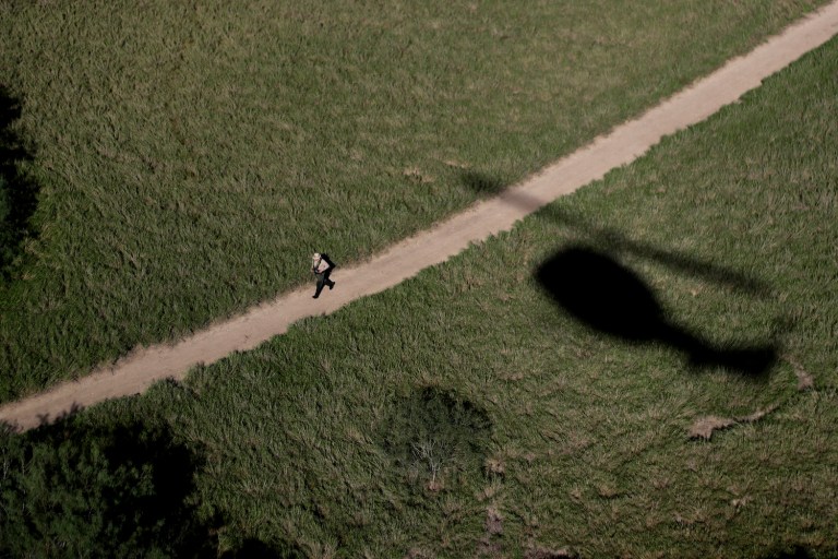 The immigrant was finally apprehended with help from an Air and Marine Operations copilot. (AP Photo/Eric Gay)