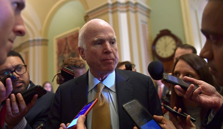 In a press release, Sen. John McCain, R-Ariz., did not name names, nor did he refer to President Trump, whom Democrats blame for balking on an immigration deal, but conceded 