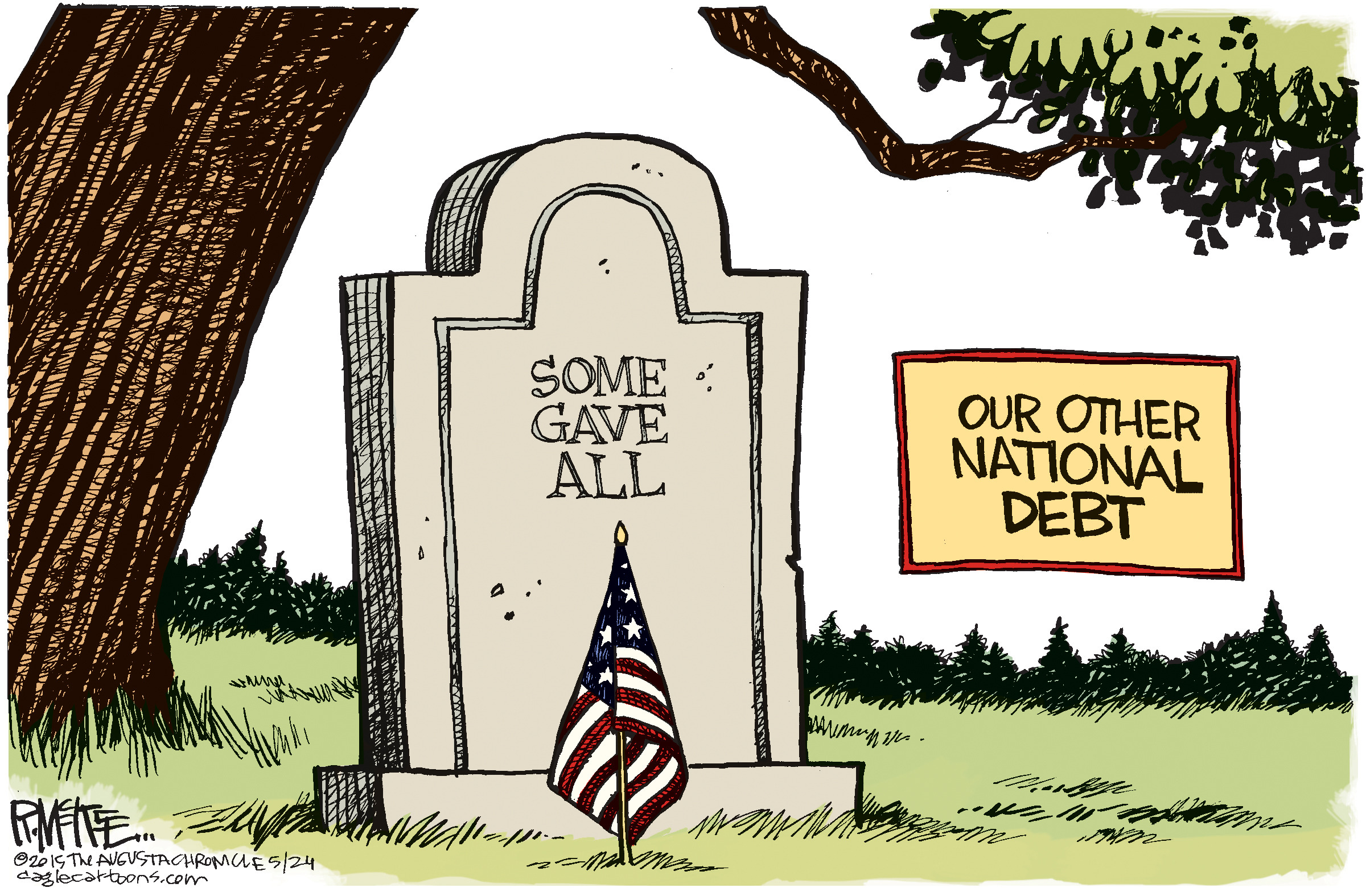 Editorial cartoon: Our other national debt
