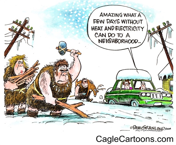 Editorial cartoon: Caving into power outages