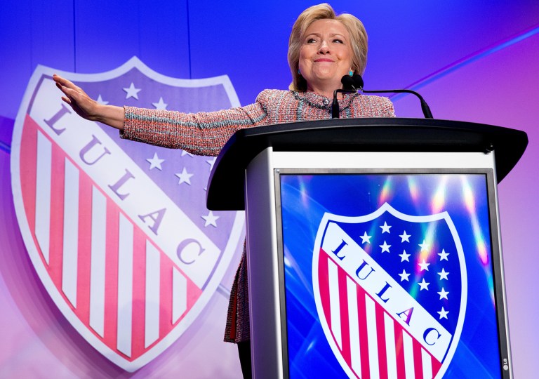 Cox suggested Clinton was hypocritical for seeking to limit others' gun rights while benefiting from security. (AP Photo/Andrew Harnik)