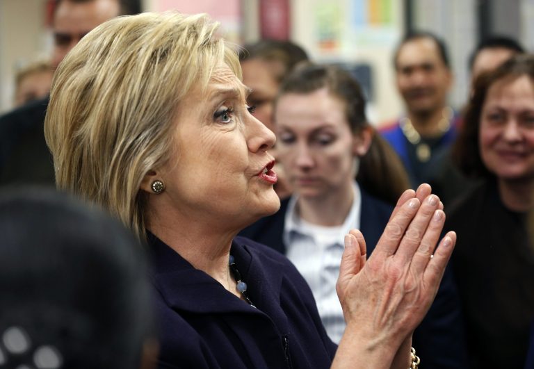The roughly 1,000 pages of emails came just hours before the start of the Nevada caucus Saturday. (AP Photo/John Locher)