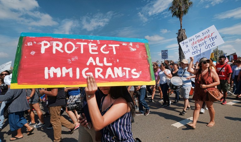 A delayed termination of the controversial program is a clean way out for Trump. (AP Photo/Richard Vogel)