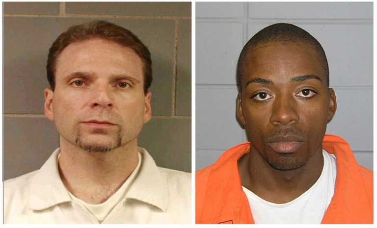   This undated photo provided by the FBI shows , Kenneth Conley, left and Jose Banks two inmates who escaped from the Metropolitan Correctional Center in downtown Chicago Tuesday, Dec. 18, 2012. Chicago Police Sgt. Michael Lazarro says their disappearance was discovered at about 8:45 Tuesday morning. Lazarro says the pair used a rope or bed sheets to climb from the building. (AP Photo/FBI,HOPD)  