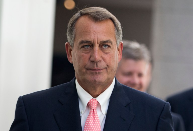 House Speaker John Boehner must balance the voices of a vocal 30-member segment of the House with the rest of the Republican party. (AP Photo/ Evan Vucci)
