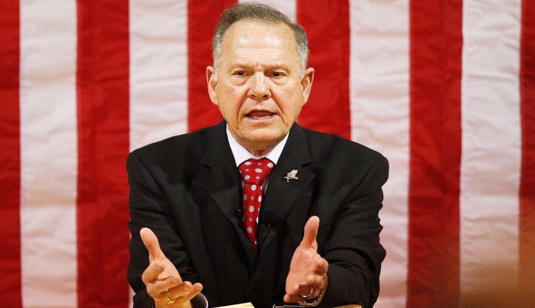 Alabama Republican Senate candidate Roy Moore faces a number of sexual misconduct allegations. His fate in Tuesday's could change the game in Washington, D.C., for both parties. (AP Photo/Brynn Anderson)