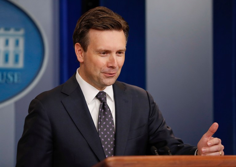 White House press secretary Josh Earnest said no one at the White House had any advance notice that Comey planned to send the letter to Congress. (AP Photo/Pablo Martinez Monsivais)