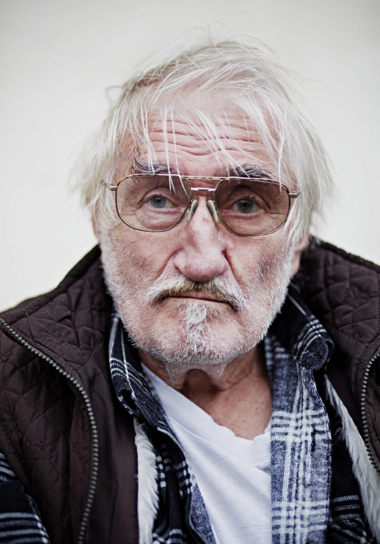 FILE - In this Oct. 27, 2011 file picture Czech actor, dissident, a signatory of human rights manifesto Charter 77 and former member of Vienna's Burgtheater  Pavel Landovsky poses for photographers at his house in Kytin (about 40 kms south of Prague), Czech Republic. Landovsky died aged 78 on Friday, Oct. 10, 2014, the server iDnes writes on Saturday. The news was confirmed by Landovsky's family. Landovsky was one of the most popular Czechoslovak actors in the 1960s, having played in many films, such as the Oscar-winning 'Closely Watched Trains' by Jiri Menzel from 1966. (AP Photo/CTK, Martin Sterba, Rene Fluger, File)
