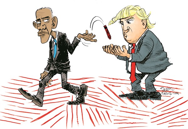 Editorial cartoon: Red lines