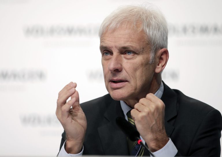 Matthias Mueller, CEO of Volkswagen, will meet with EPA chief to discuss the company's emissions cheating scandal. (AP Photo/Michael Sohn)