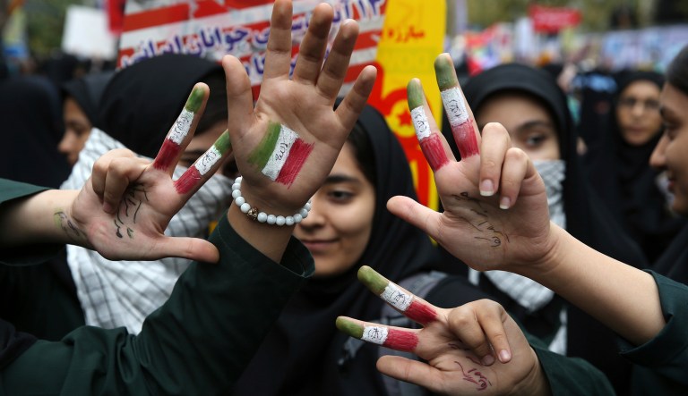 With regime change in Iran gaining increasing support both at home and abroad, Tehran is frantically resorting to the oldest trick in its book: demonizing the opposition. (AP Photo/Vahid Salemi)
