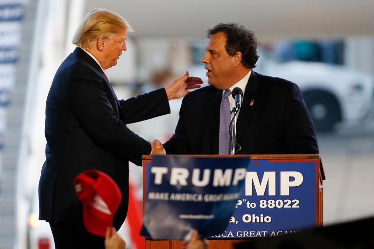 Donald Trump believed he'd be done running for president by October 2015, and planned to endorse New Jersey Gov. Chris Christie, a news report said Monday. (AP Photo/Gene J. Puskar)