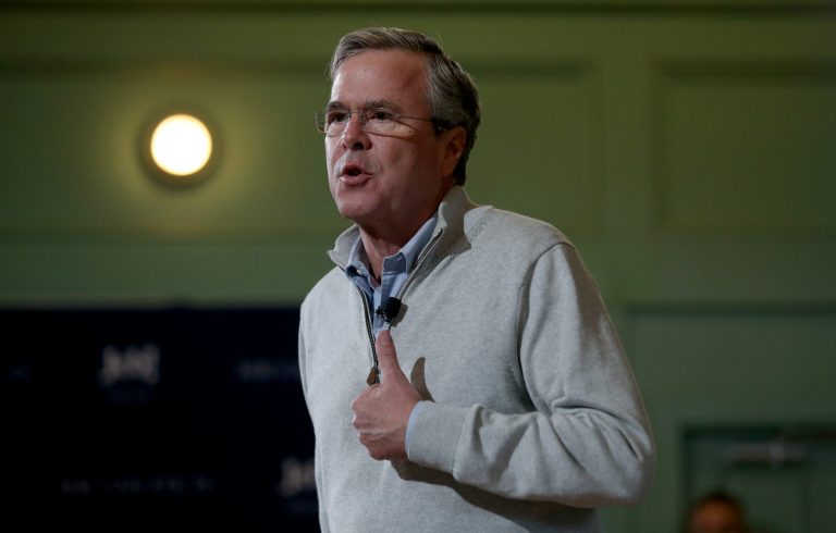Jeb Bush's team is betting a spate of ads can help the candidate gain ground in New Hampshire. (AP Photo/Mary Schwalm)