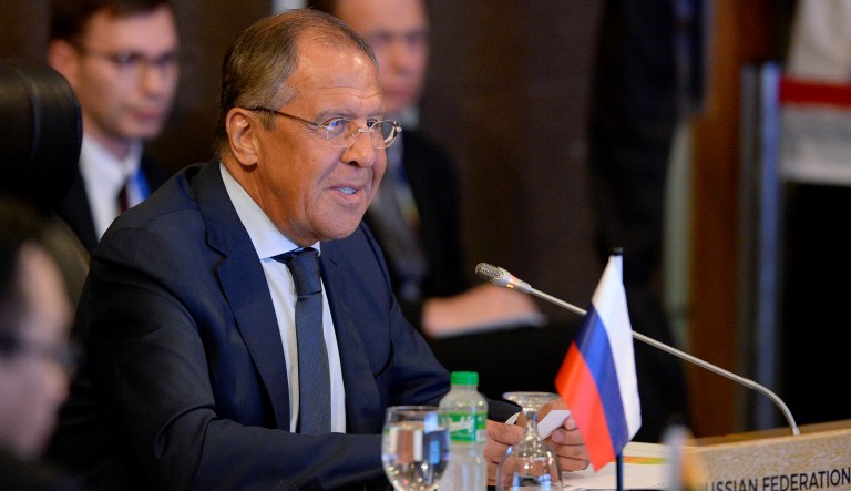 Sergey Lavrov emphasized that North Korea always complains about sanctions imposed by the United Nations Security Council. (Noel Celis/Pool Photo via AP)
