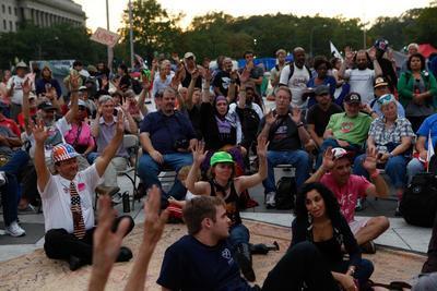 Protesters allowed to stay downtown into February