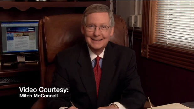 VIDEO: Alison Lundergan Grimes, Mitch McConnell trade early blows