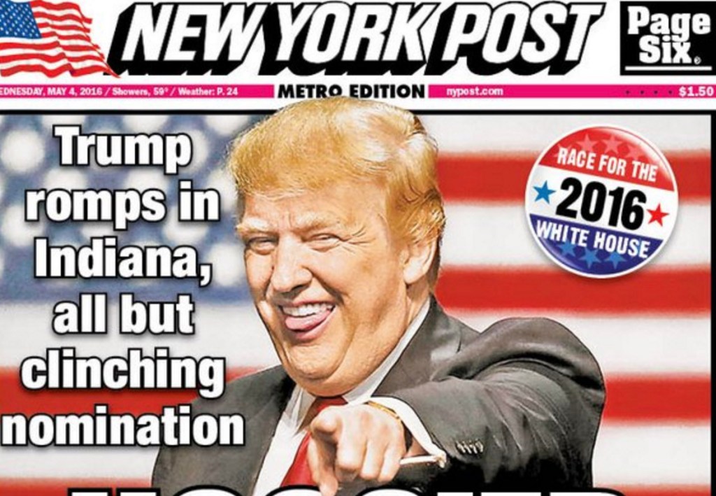 NY Post calls GOP primary for Trump with this front page