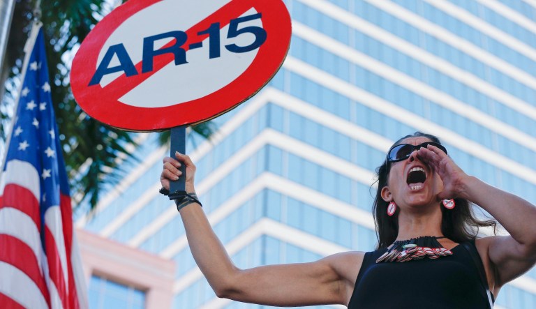The deaths of 17 people in a mass shooting at Marjory Stoneman Douglas High School in Parkland, Fla., on Wednesday has already sparked multiple protests nationwide calling out politicians for inaction on gun violence. (AP Photo/Brynn Anderson)