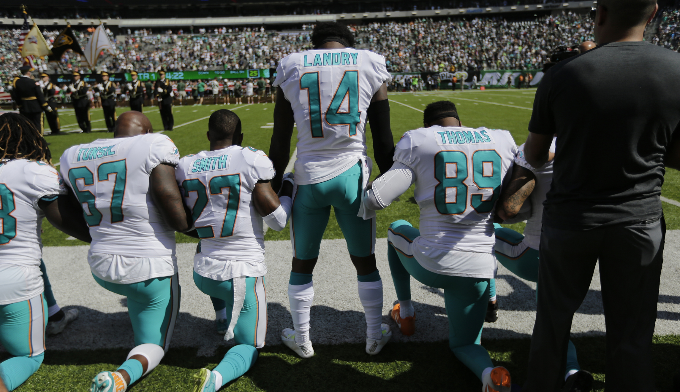 Kneeling protests were always about the flag