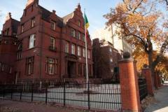 Residents protesting embassy’s front yard remodel