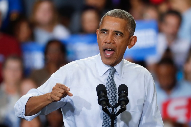 President said Hillary Clinton's mistakes do not disqualify her from succeeding him in the White House. (AP Photo/John Minchillo)