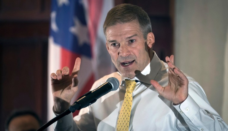 Rep. Jim Jordan, R-Ohio, criticized House leaders Tuesday for letting the House take a six-week break at the end of the summer. (AP Photo/Bryan Woolston)