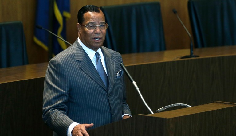 In a Sunday speech, Nation of Islam leader Louis Farrakhan said "white folks are going down" and said the "Jews were responsible for all of this filth and degenerate behavior that Hollywood is putting out." 