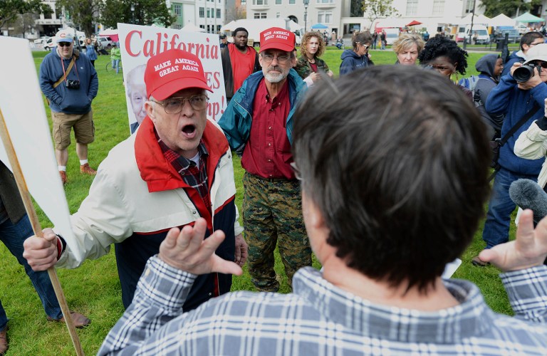 Maybe you're angry that somebody has a different opinion than you. Grow up. (Dan Honda/East Bay Times via AP)