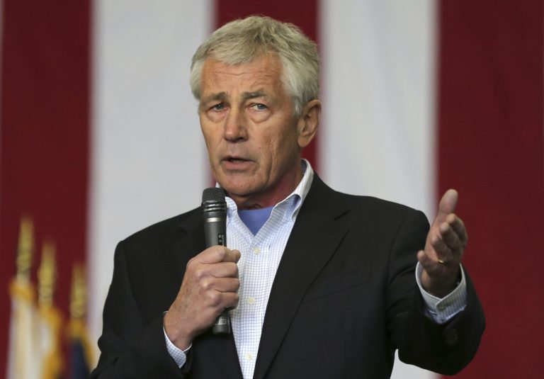 U.S. Secretary of Defense Chuck Hagel told reporters that servicemembers must be convinced to act morally to combat sexual assault in the military. (AP Photo/Eugene Hoshiko)