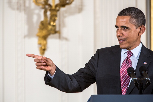 WASHINGTON, DC - FEBRUARY 1: President Barack Obama speaks before awarding the National Medals of Science and the National Medals of Technology and Innovation in a ceremony at the White House on February 1, 2013 in Washington, DC. (Photo by Brendan Hoffman/Getty Images)