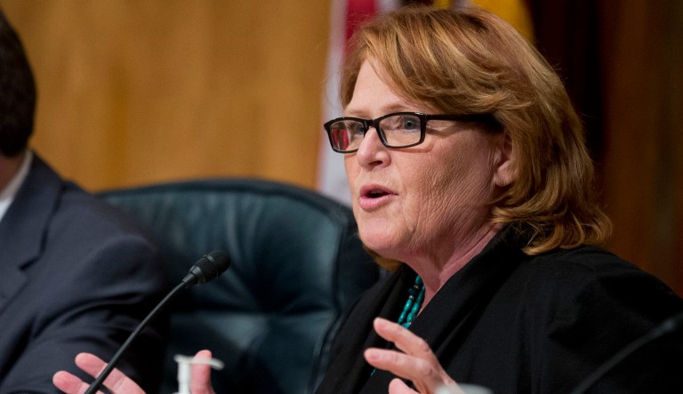 For the second time in as many weeks, a Senate Democrat considered vulnerable in the 2018 elections is preparing to face pressure from President Trump on tax reform in her home state. (AP Photo/Manuel Balce Ceneta, File)