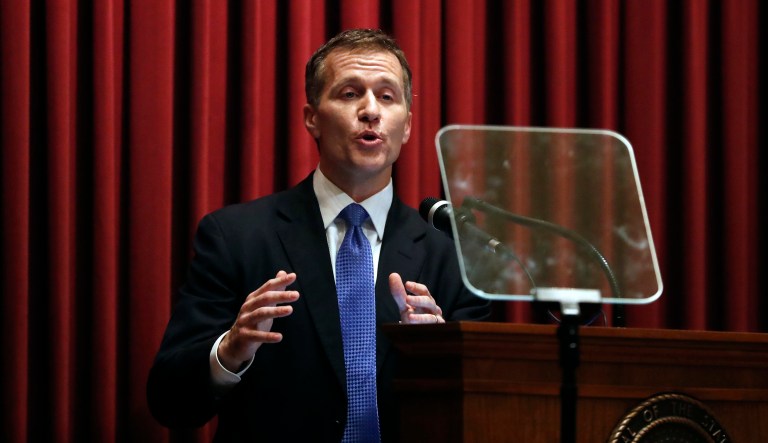 A Missouri lawmaker calls for Gov. Eric Greitens' resignation after Greitens acknowledged he was 