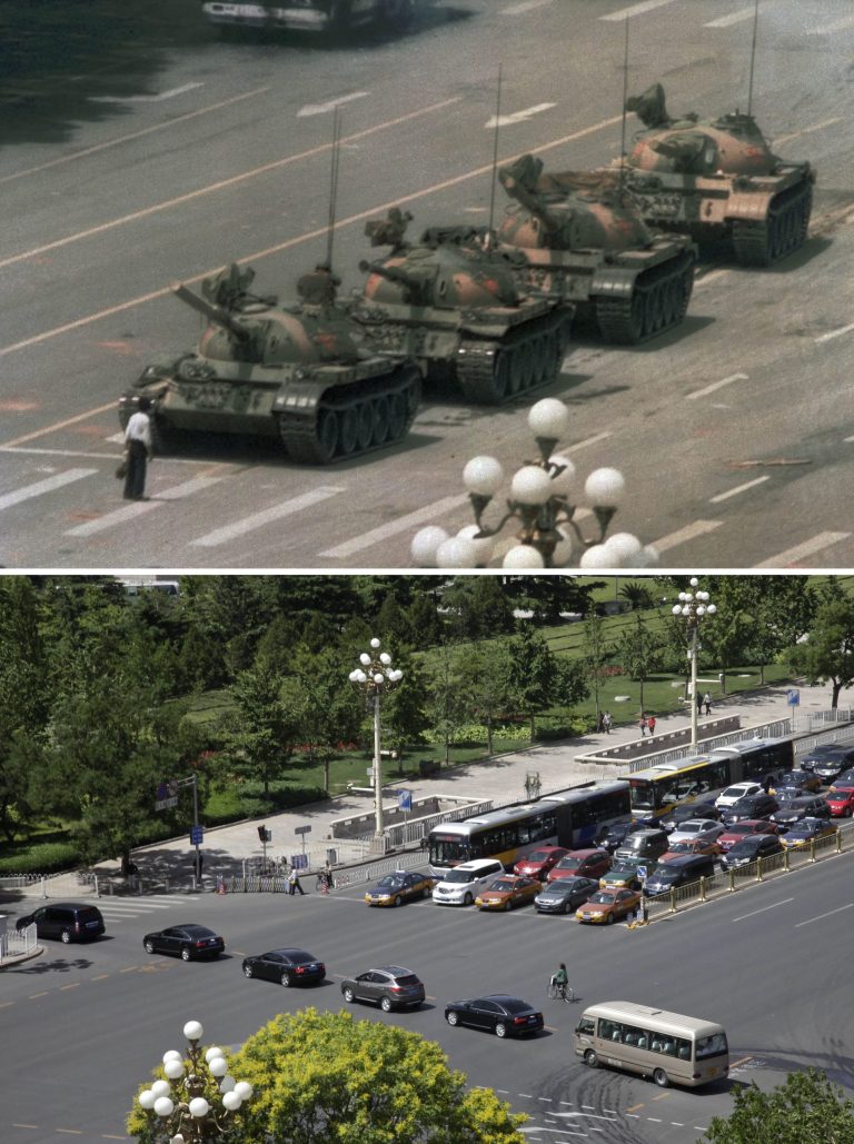 AP PHOTOS: Images of Tiananmen in 1989 and now
