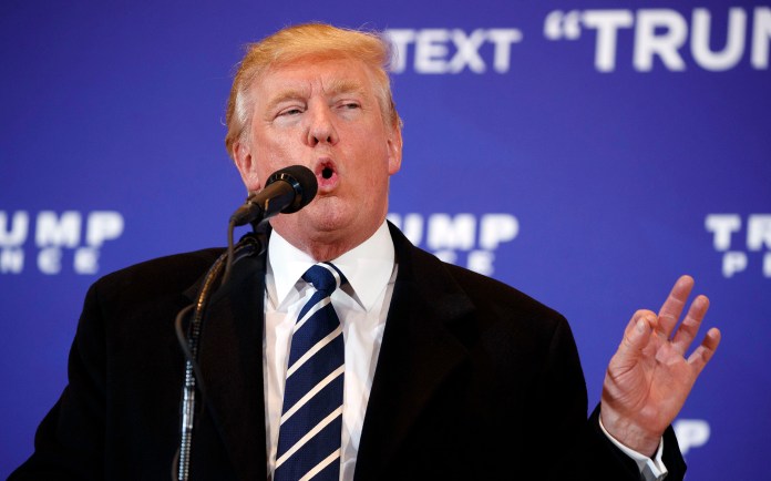 Republican nominee Donald Trump could have trouble grabbing headlines this weekend after Friday's "big" FBI bombshell. (AP Photo/ Evan Vucci)