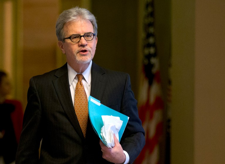 Sen. Tom Coburn, R-Okla., thinks there is no stopping Donald Trump now. (AP Photo/Jacquelyn Martin, File)
