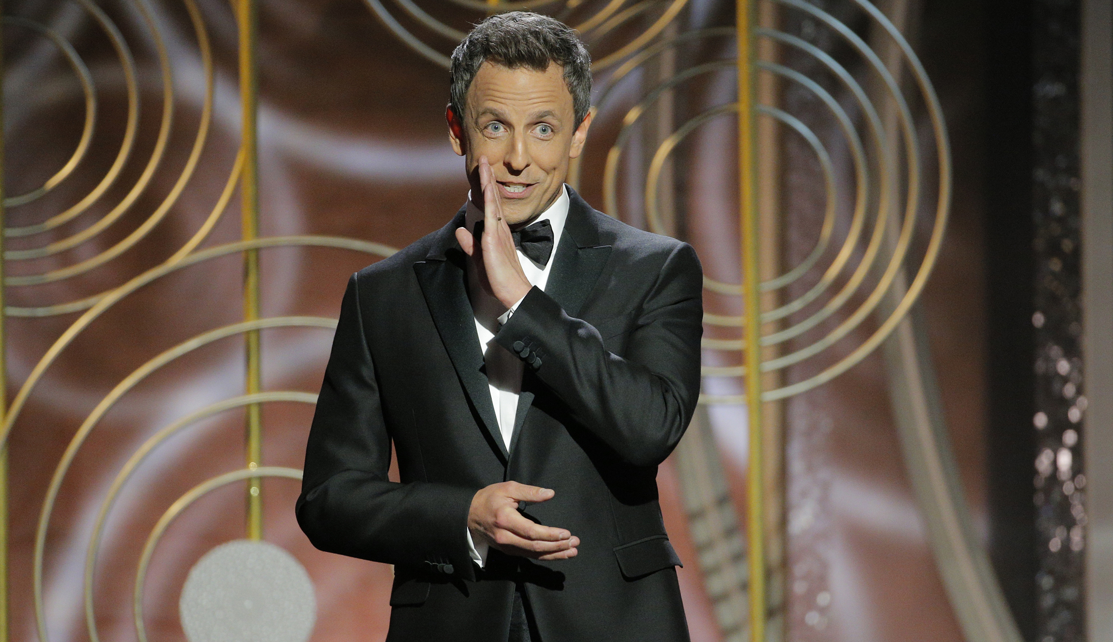 Seth Meyers pokes Trump at Golden Globes, focuses on sexual harassment in Hollywood