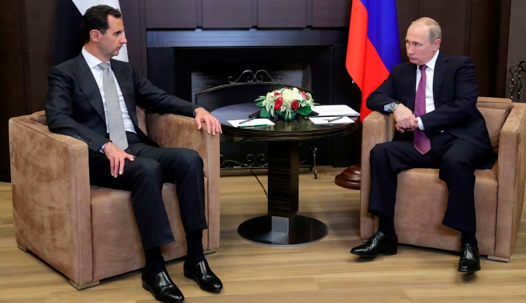 Russian President Vladimir Putin and Syrian President Bashar Assad met ahead of a summit between Russia, Turkey, and Iran and a new round of Syria peace talks. Syria is strategically significant for all sides. Russia wants to maintain a naval base on the Mediterranean Sea, provided by the Syrian government. Iran wants its militias to be free to operate across Iraq and Syria. (Mikhail Klimentyev, Kremlin Pool Photo via AP)
