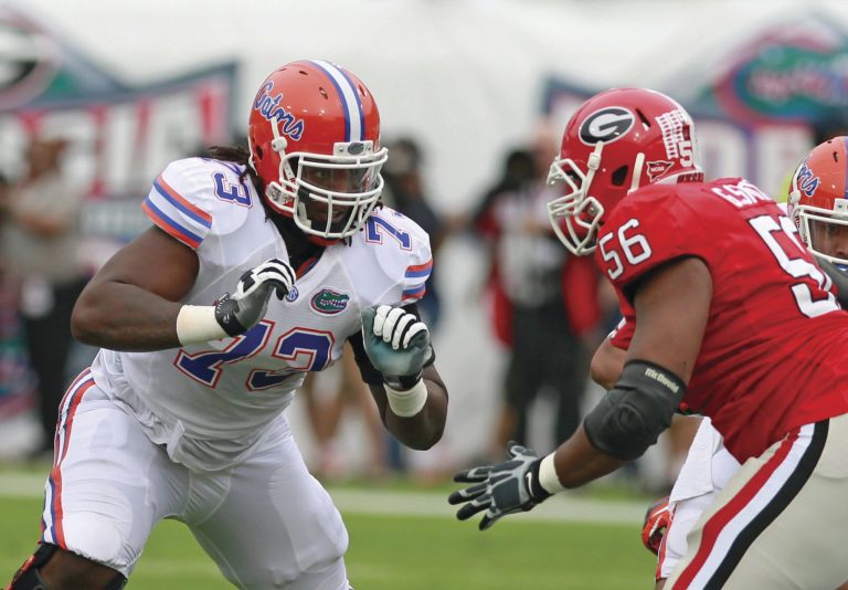 John Raoux/AP
Florida offensive tackle Xavier Nixon signed with the Redskins after going undrafted and will report to the team's three-day minicamp.